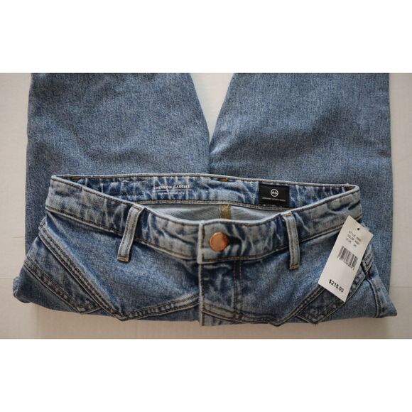 Adriano Goldschmied WMN Sz 26 Blue Chevron Isabelle HR Straight Crop Jeans - Picture 3 of 12